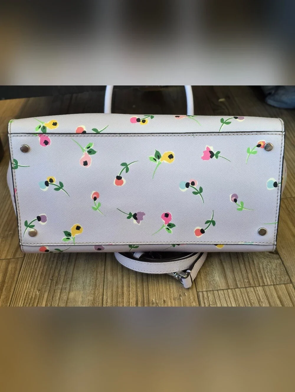 kate spade Cameron Medium Satchel in the Wildflower Ditsy lavender floral print